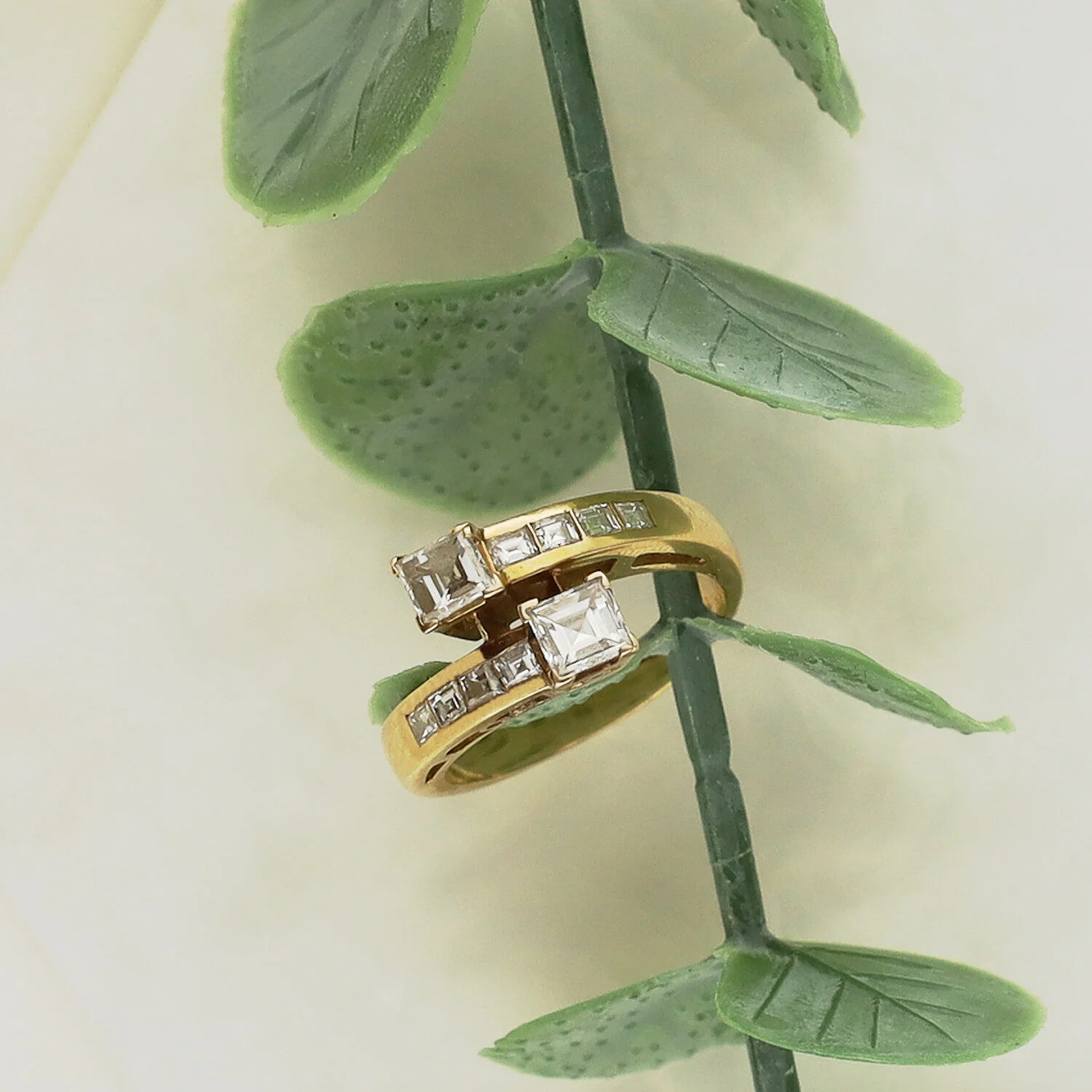 Anillo Tú y Yo Carré